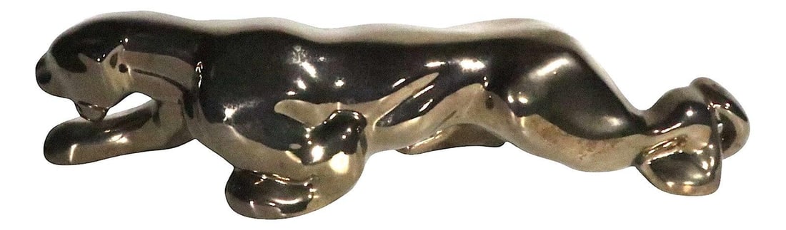 Mid Century Ceramic Panther Dark Gold Glaze Hollywood Regency (1 of 10)