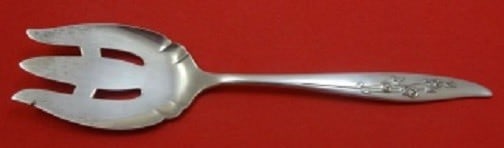 Oneida Young Love Sterling Silver Serving Fork 8 1/4 Cold Meat (1 of 1)