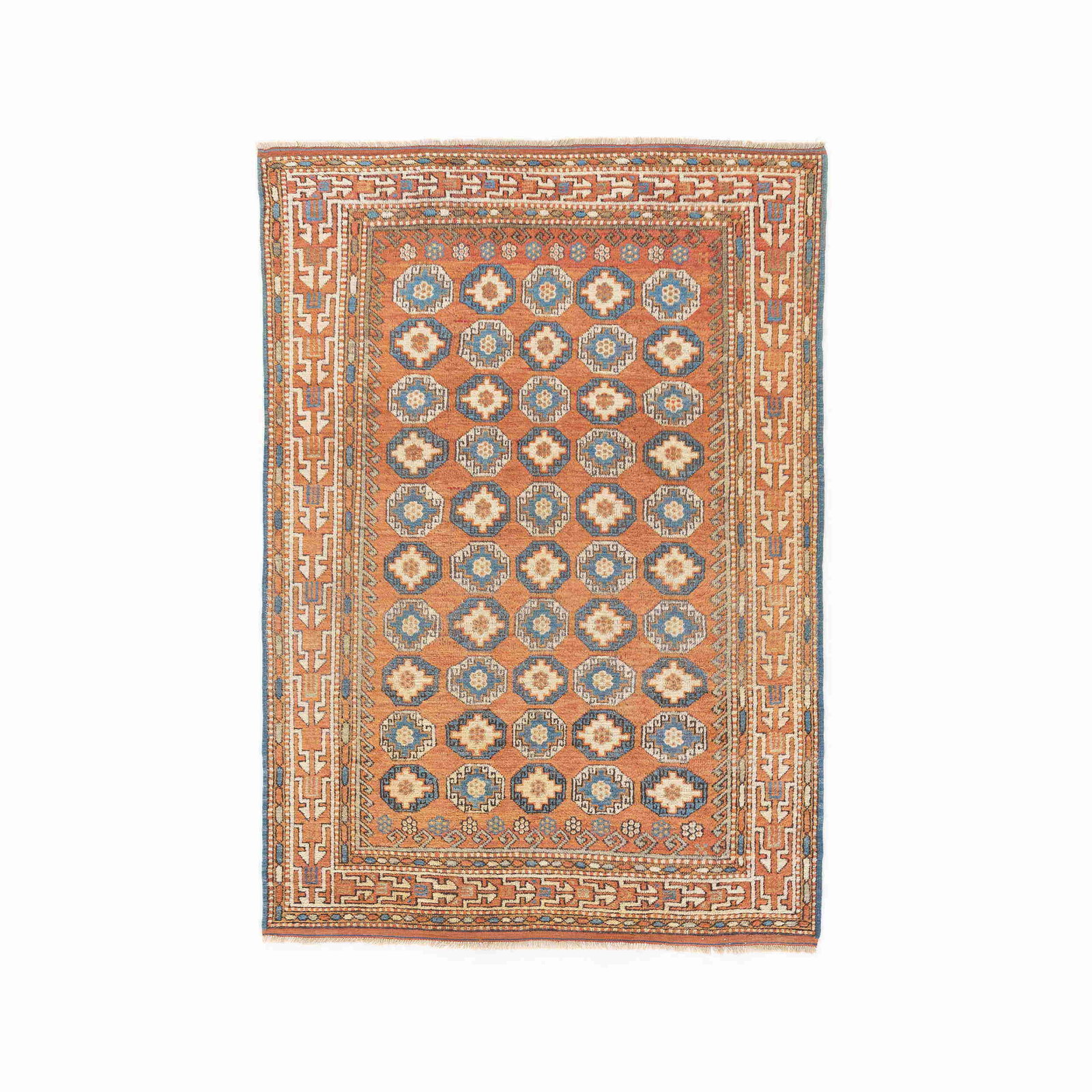 Handmade Kars Wool Carpet Double Knots 64.6 x 91.3 Inches: Handmade Kars Wool Carpet Double Knots 64.6 x 91.3 Inches This authentic handmade Kars carpet is crafted from high-quality wool on wool, showcasing the rich tradition of Kars weaving. Featuring a doub