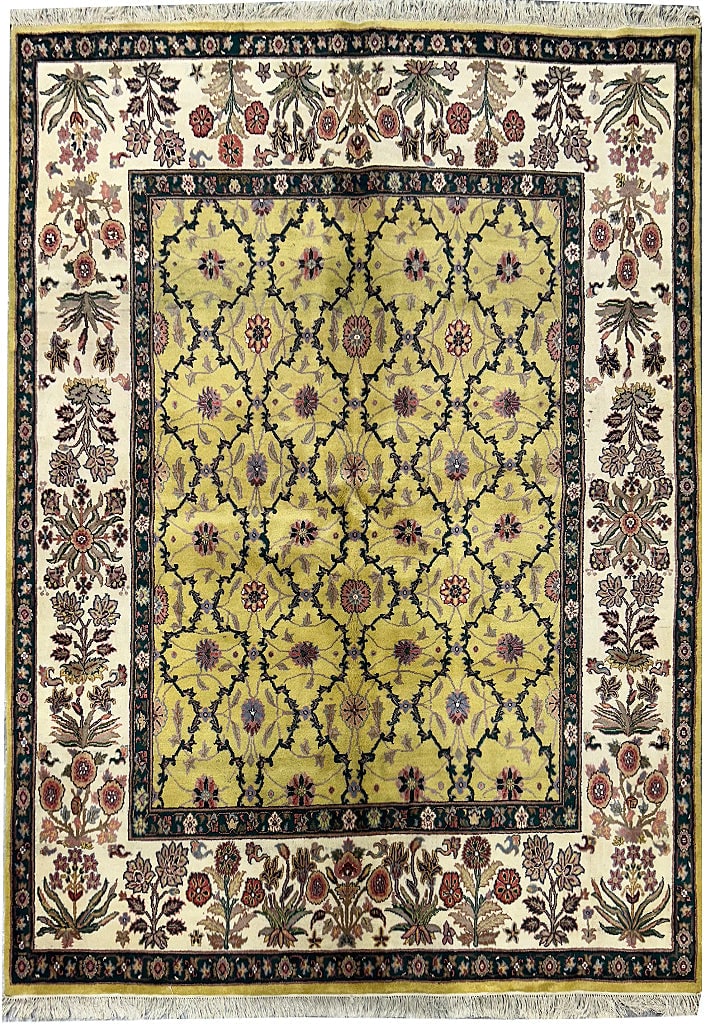 7' x 8.7' New Handmade Jaipour Rug Green Wool Transitional Design (1 of 9)