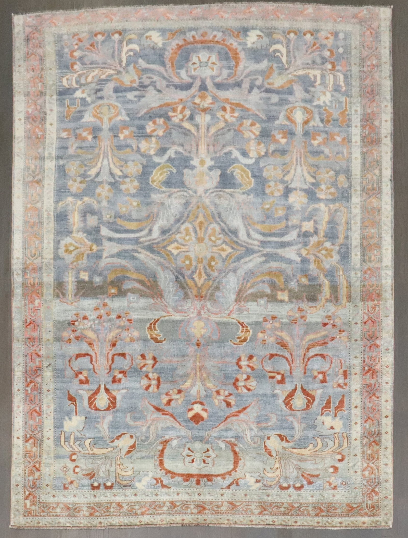 Persian Malayer Square Accent Rug 4' 10" x 6' 6" Early 20th Century: Persian Malayer Square Accent Rug 4' 10" x 6' 6" Early 20th Century Early 20th century Persian Malayer accent rug with a square format. This pre-owned piece is identified as a formal antique Malayer r