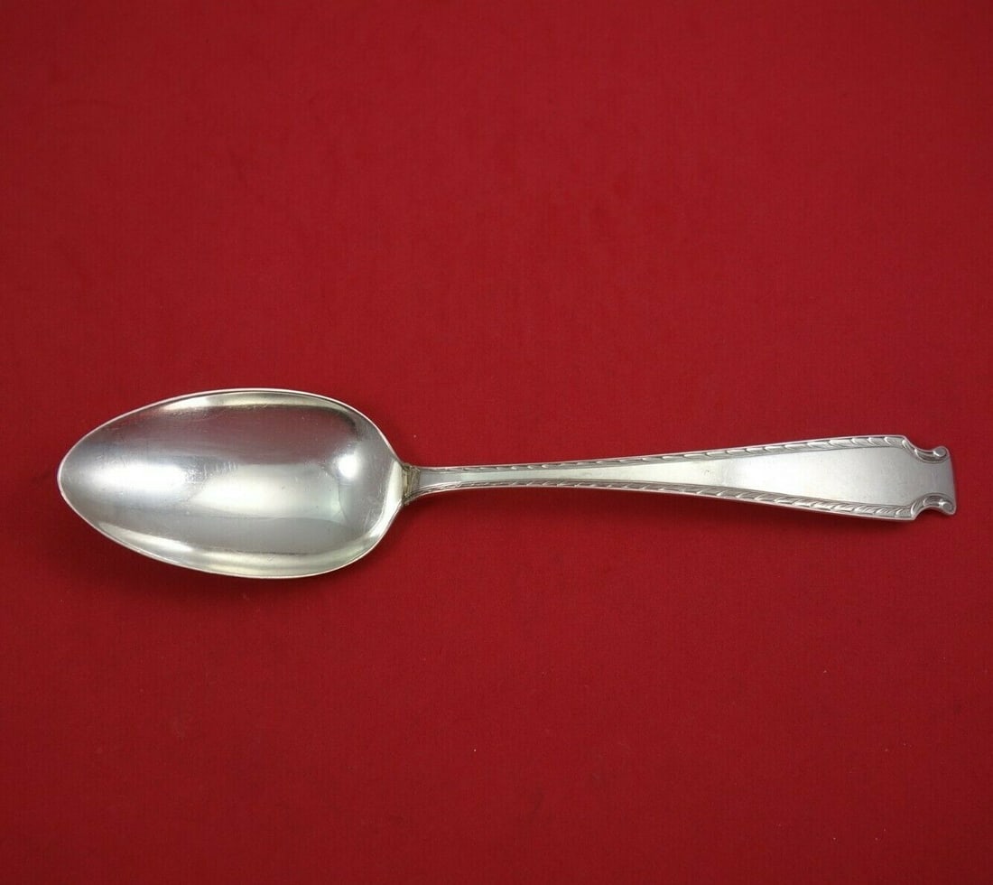 Whiting Sterling Silver Serving Spoon Saint Martins A Engraved 8 1/8": Whiting Sterling Silver Serving Spoon Saint Martins A Engraved 8 1/8" This exquisite serving spoon features the elegant 'Saint Martins A Engraved' pattern crafted by Whiting. Made of high-quality ster
