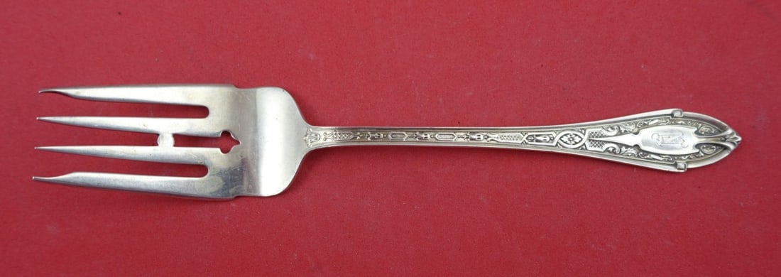 Dominick & Haff La France Sterling Silver Salad Fork 6 Inch: Dominick & Haff La France Sterling Silver Salad Fork 6 Inch This exquisite salad fork is part of the La France pattern by Dominick & Haff, crafted from high-quality sterling silver. Measuring 6 inches