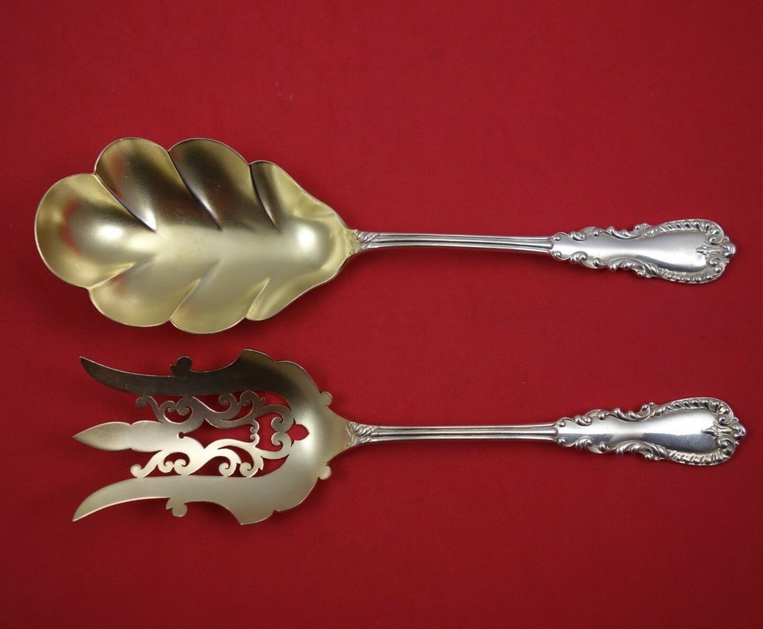 Majestic Reed and Barton Sterling Silver 2pc Salad Serving Set: Majestic Reed and Barton Sterling Silver 2pc Salad Serving Set Discover the elegance of the Majestic by Reed and Barton Sterling Silver Salad Serving Set. This exquisite 2-piece set includes a salad s