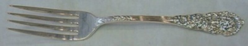 Reed and Barton Trajan Sterling Silver Fork 7 1/4 Inch Monogrammed Heirloom: Reed and Barton Trajan Sterling Silver Fork 7 1/4 Inch Monogrammed Heirloom Discover the elegance of the Trajan pattern by Reed and Barton with this exquisite sterling silver regular fork, measuring 7