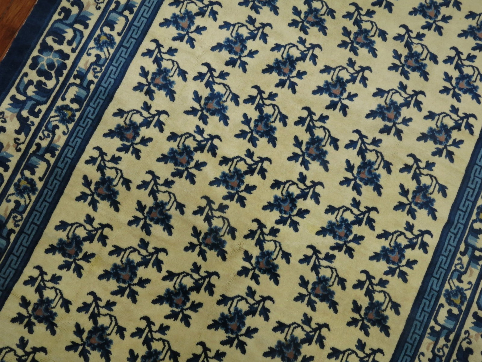 5' 1" x 8' 1" White and Blue Chinese Peking Area Rug: 5' 1" x 8' 1" White and Blue Chinese Peking Area Rug Vintage Chinese Peking rug from the 20th century with a white and blue color palette. Specifications Item Type: Rug Style: Chinese Peking Period: 2