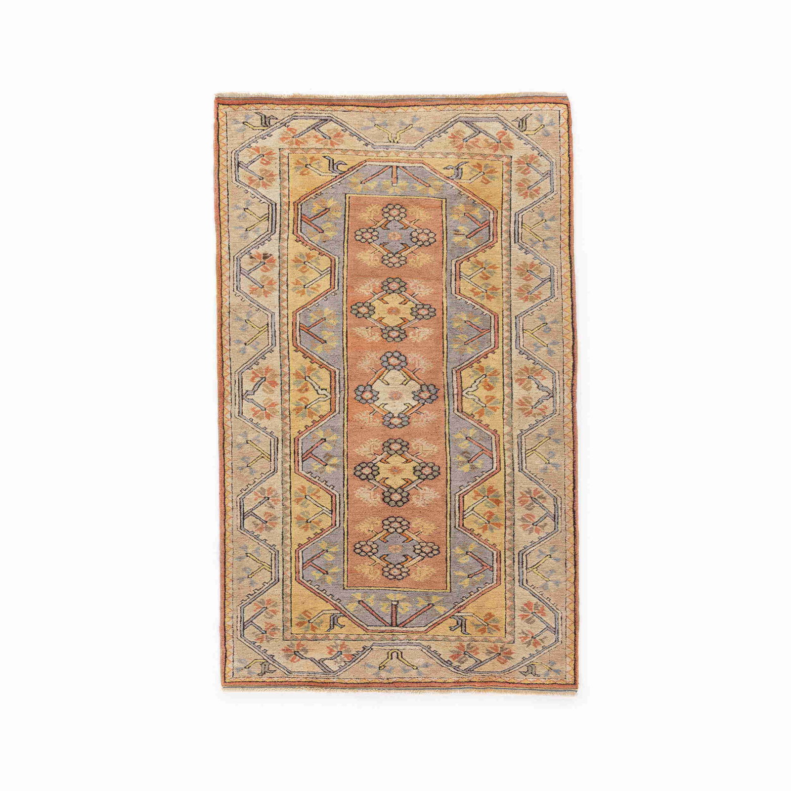 Authentic Handmade Milas Wool Carpet 47.2 x 78 Double Knot: Authentic Handmade Milas Wool Carpet 47.2 x 78 Double Knot Experience the beauty of traditional craftsmanship with this Authentic Handmade Milas Carpet. This exquisite piece features a wool-on-wool co
