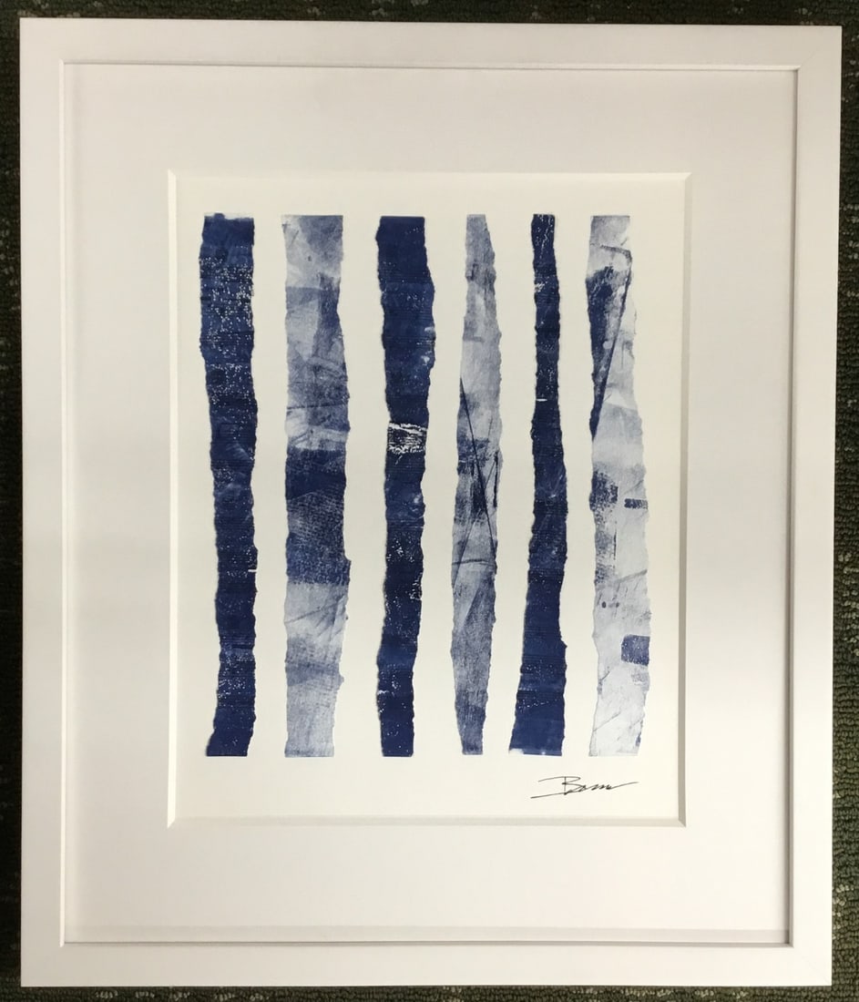 Brent Wickes Signed Limited Edition Denim Blues Giclee Print Framed Artwork: Brent Wickes Signed Limited Edition Denim Blues Giclee Print Framed Artwork This is a limited edition mixed media giclee print on paper titled "Denim Blues" by Brent Wickes. The artwork features an ab