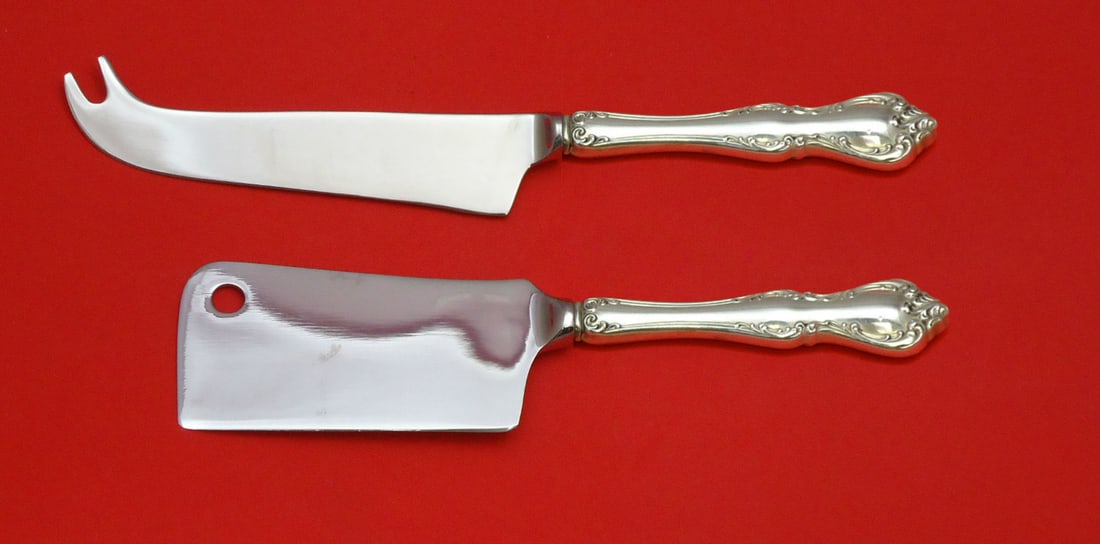 Towle Debussy Sterling Silver Cheese Server Set 2pc Custom Made: Towle Debussy Sterling Silver Cheese Server Set 2pc Custom Made This exquisite Debussy Hostess Set by Towle is a stunning addition to any dining experience. Crafted from high-quality sterling silver, 