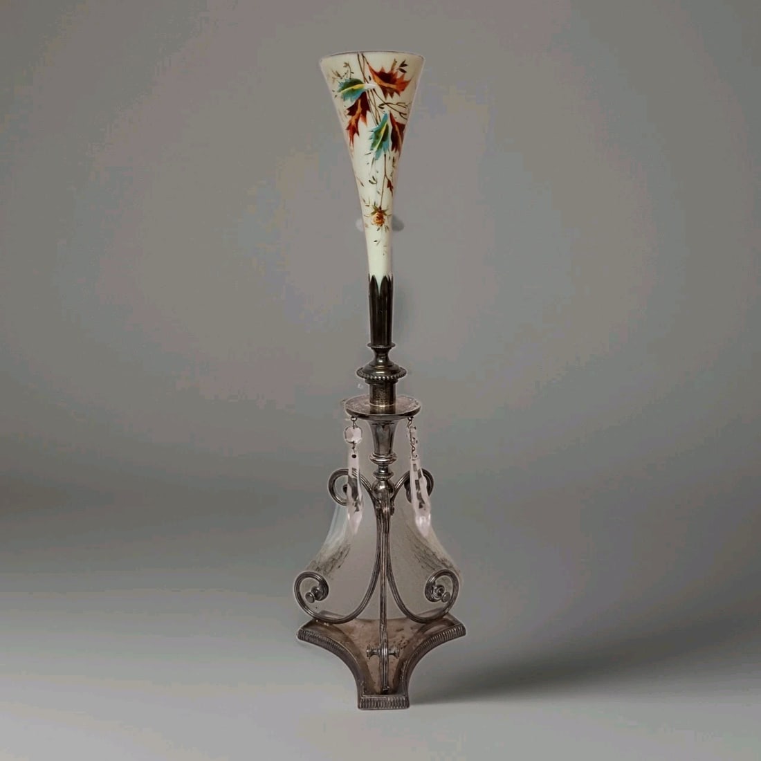 Victorian silverplate epergne centerpiece trumpet vase 20 in unbranded (1 of 18)