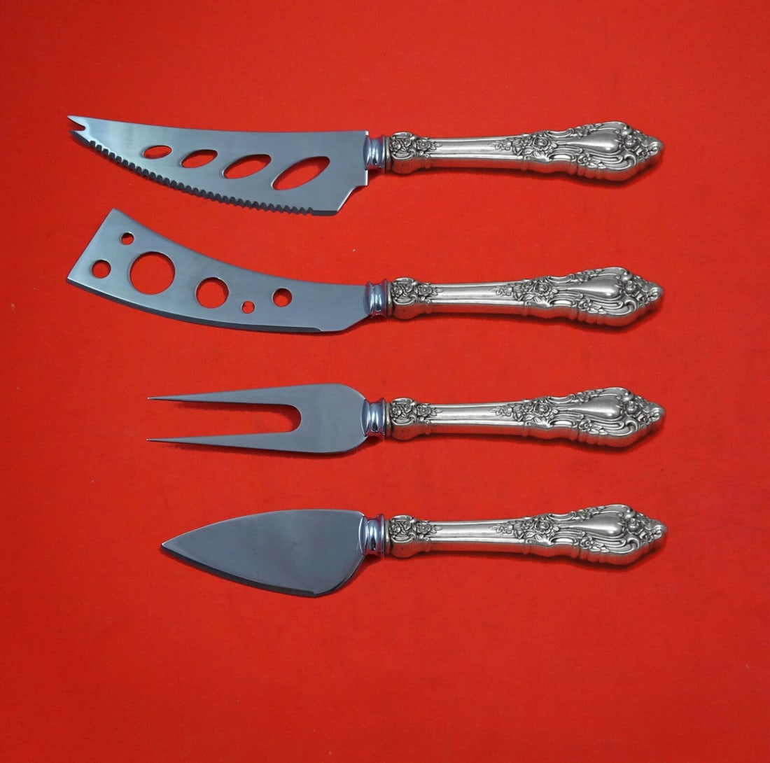 4 Piece Sterling Silver Hostess Set Lunt Eloquence Charcuterie Custom Made (1 of 6)
