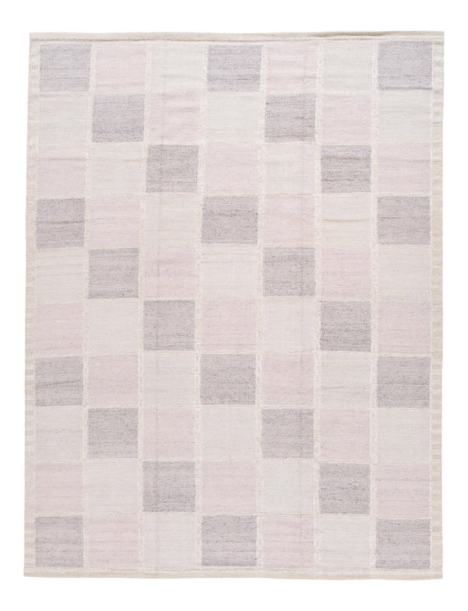 21st Century Modern Swedish Beige Wool Rug 9'1 x 11'10 Hand-Knotted (1 of 10)