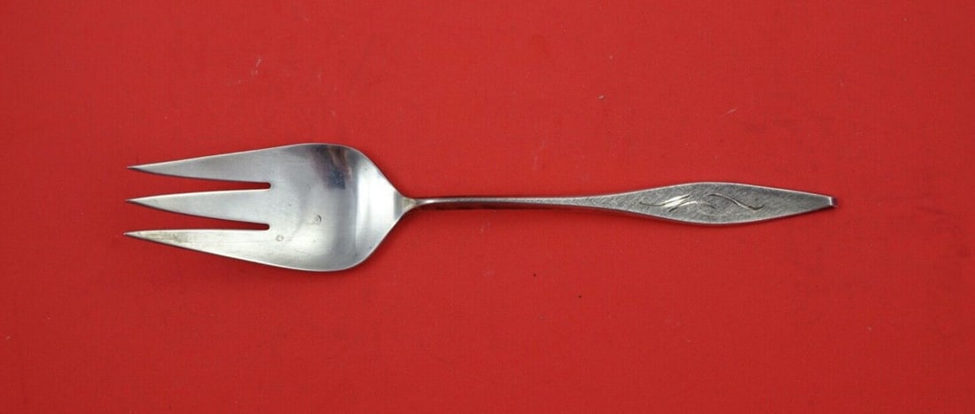 Reed & Barton Cellini Engraved Sterling Silver Cold Meat Fork 8.5" (1 of 2)