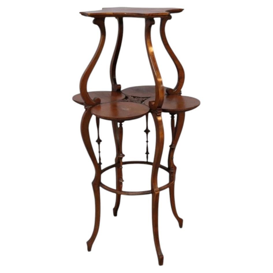 C1920 Mahogany Cloverleaf Plant Stand Attributed to RJ Horner (1 of 8)