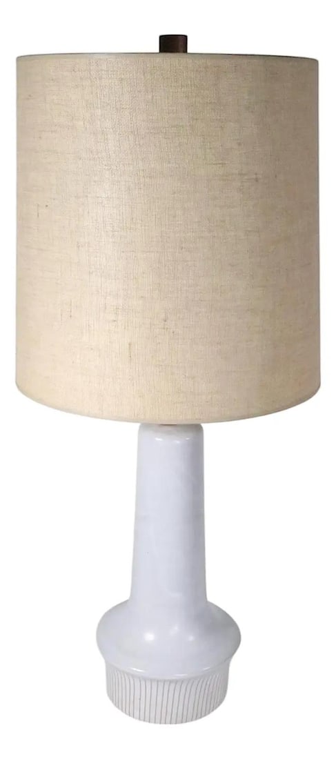 Martz ceramic table lamp with original shade (1 of 10)