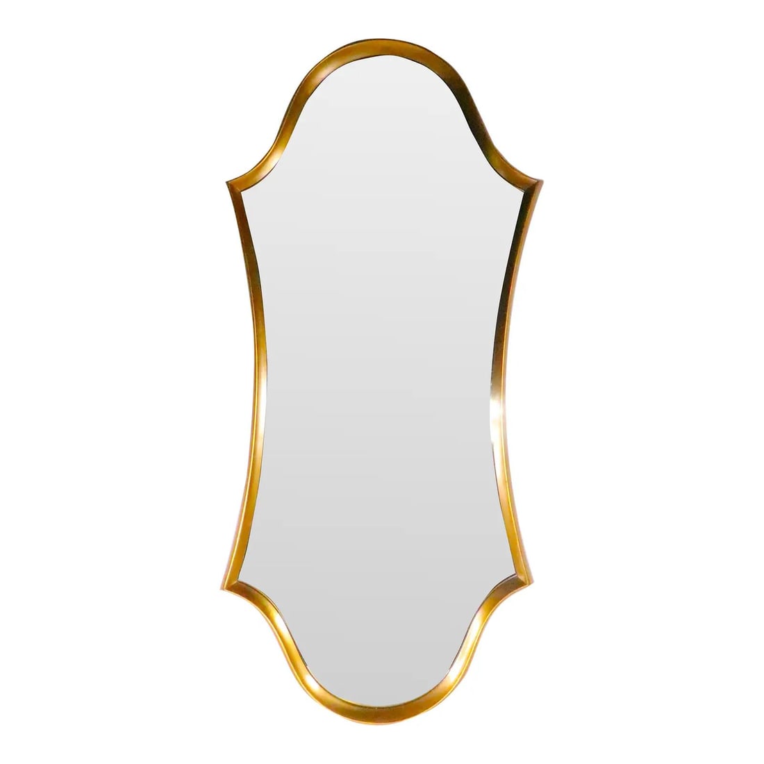 Attributed to Labarge Hollywood Regency Wall Mirror Gilt Faux Wood Frame (1 of 9)