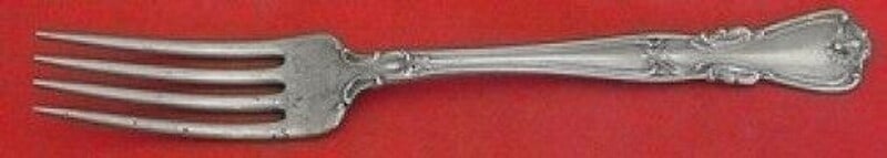 Wallace Lady Windsor Sterling Silver 7 3 4 Dinner Fork: Wallace Lady Windsor Sterling Silver 7 3 4 Dinner Fork This is a sterling silver dinner fork in the Lady Windsor, also known as Victoria New, pattern by Wallace. Measuring 7 3/4 inches in length, the 