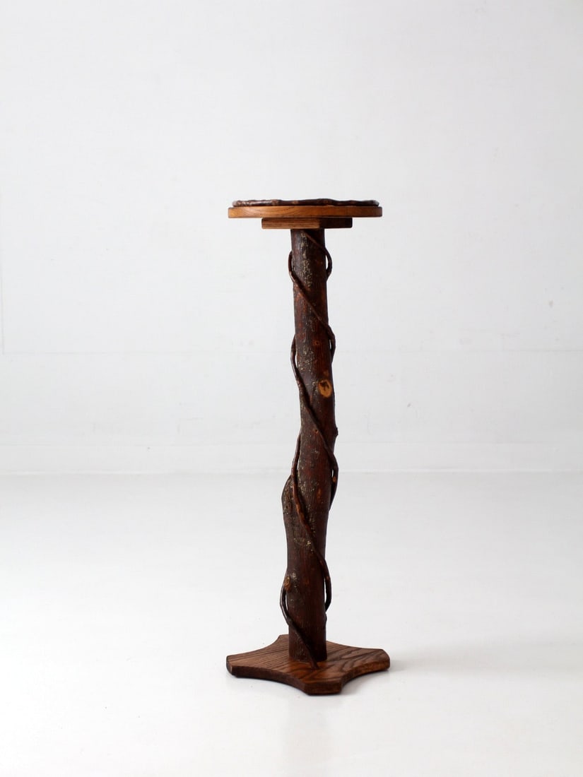 Adirondack Twig Pedestal Plant Stand (1 of 16)