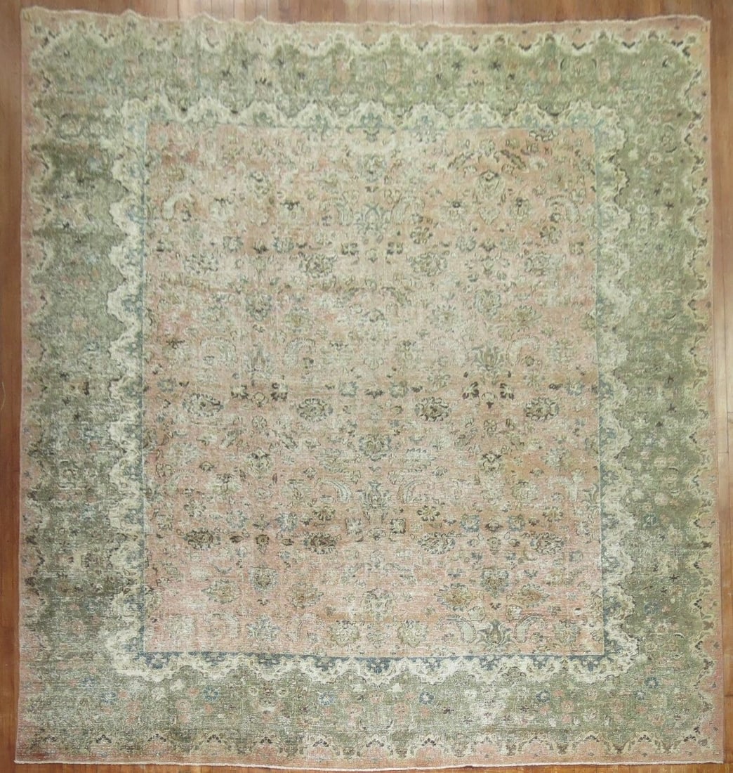 11' 10" x 16' 2" Oversize Khorrasan Persian Rug Early 20th Century: 11' 10" x 16' 2" Oversize Khorrasan Persian Rug Early 20th Century Early 20th century Persian rug in a neutral color palette. This oversize Khorrasan rug features an evenly low pile and a classic deco