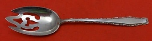 Sterling Silver Pierced Serving Spoon Rapallo Pattern 8.25 Inch: Sterling Silver Pierced Serving Spoon Rapallo Pattern 8.25 Inch This is a Rapallo pattern pierced serving spoon by Lunt, crafted from sterling silver. The spoon measures 8 1/4 inches in length, is not