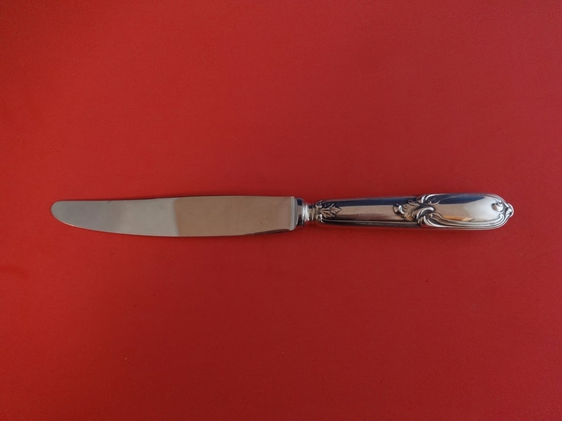 Buccellati Sterling Silver Dinner Knife Flatware 9 3/4 Inch: Buccellati Sterling Silver Dinner Knife Flatware 9 3/4 Inch This exquisite Buccellati dinner knife features a luxurious sterling silver hollow handle paired with a durable stainless steel blade. Measu