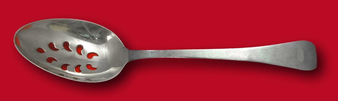 Tuttle Hannah Hull Sterling Silver Pierced Serving Spoon 9-Hole 8 1/4" (1 of 2)