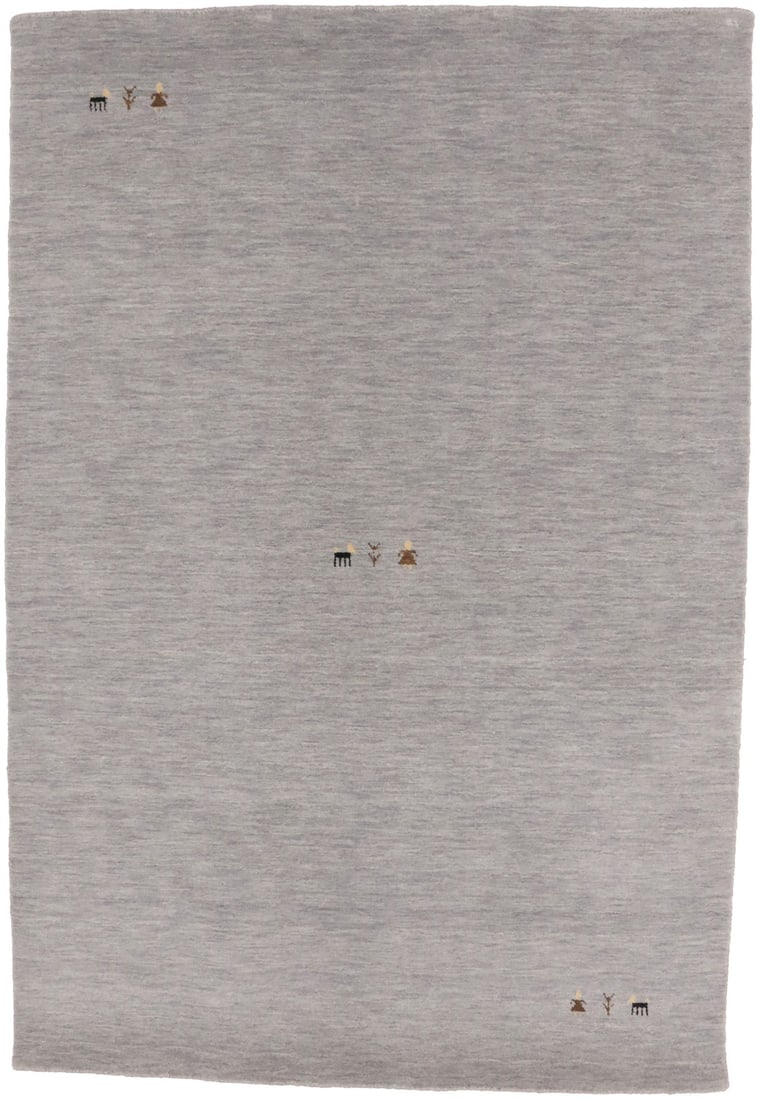 Handmade Gabbeh Modern Wool Rug 4'2 x 6'1 Pictorial Design Kid Friendly: Handmade Gabbeh Modern Wool Rug 4'2 x 6'1 Pictorial Design Kid Friendly Enhance your space with this Handmade Gabbeh Modern Rug, perfect for a kids' room. Measuring approximately 4'2" x 6'1", this rec