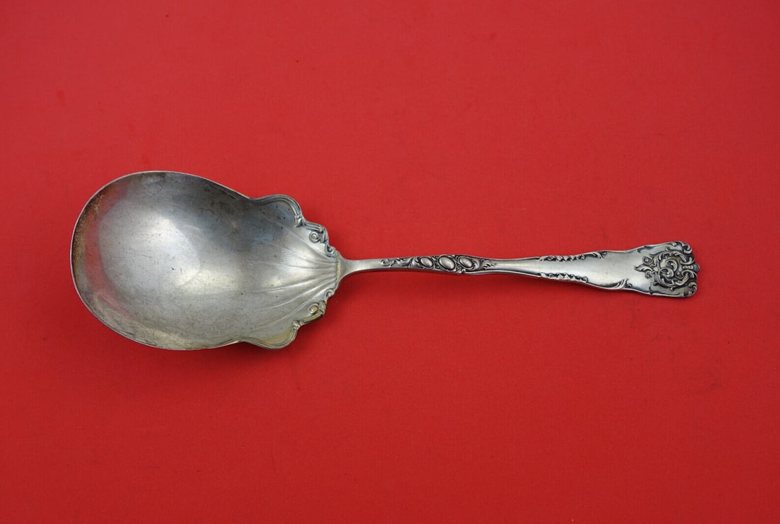 Campbell Metcalf Sterling Silver Serving Spoon 9 inch for Holmes & Edwards: Campbell Metcalf Sterling Silver Serving Spoon 9 inch for Holmes & Edwards This exquisite 9" berry spoon by Campbell - Metcalf is crafted from sterling silver, featuring a classic design perfect for s
