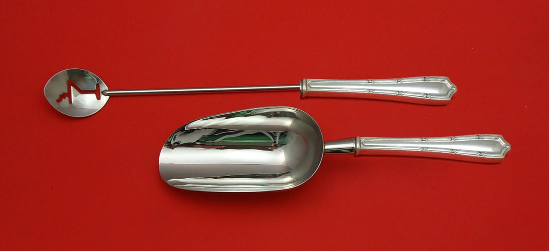 Francis I by Alvin Sterling Silver 2pc Bar Set with Monogram: Francis I by Alvin Sterling Silver 2pc Bar Set with Monogram Elevate your barware collection with this exquisite 2-piece bar set from the Francis I by Alvin collection. Crafted from high-quality sterl