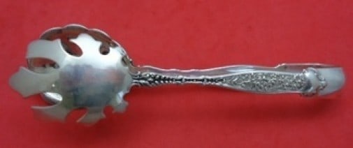 Whiting Sterling Silver 6 Ice Tong Dresden Pattern Serving Piece: Whiting Sterling Silver 6 Ice Tong Dresden Pattern Serving Piece Presenting an exquisite piece of serving history, this 6" ice tong is part of the Dresden pattern crafted by Whiting. Made from high-qu