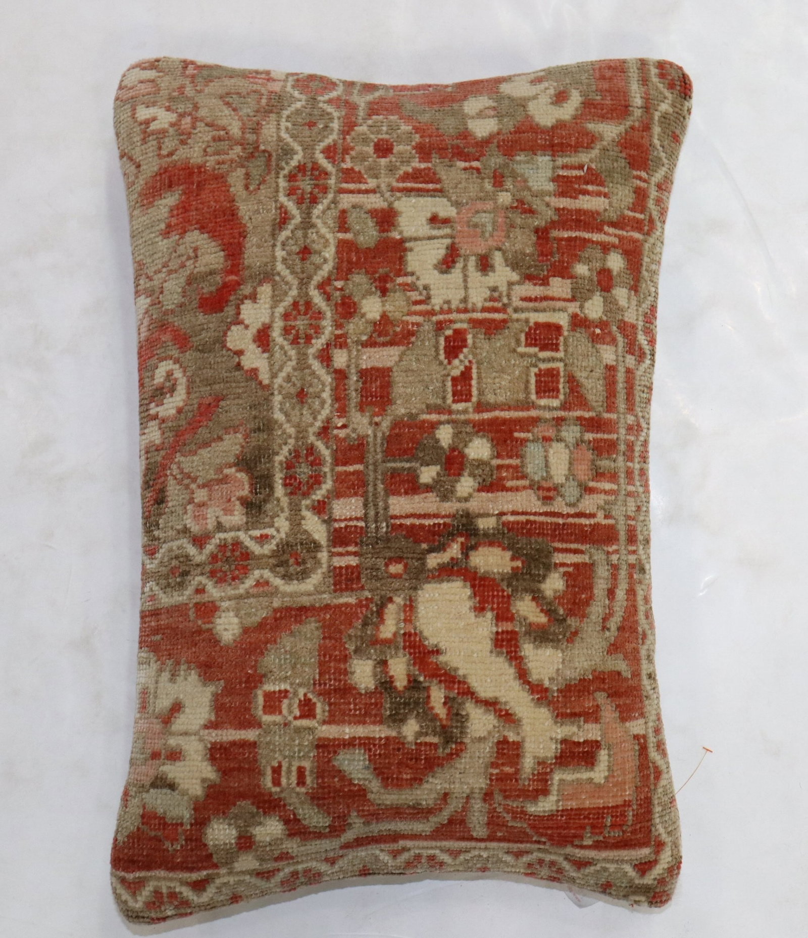1' 4" x 1' 11" Persian Rug Pillow Terracotta: 1' 4" x 1' 11" Persian Rug Pillow Terracotta Decorative pillow made from a terracotta color Persian rug with a traditional patterned design. Pre-owned condition. Specifications Type: Persian pillow Ca