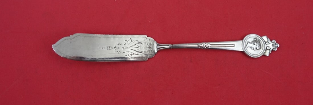Gorham Medallion Sterling Silver Master Butter Knife 7 1/4 Inch Brite-Cut (1 of 2)