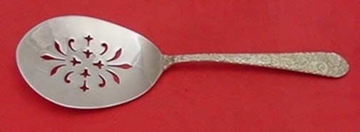 8" Sterling Silver Tomato Server Alvin Bridal Bouquet: 8" Sterling Silver Tomato Server Alvin Bridal Bouquet Sterling silver tomato server in the Bridal Bouquet pattern by Alvin. This serving piece measures 8 inches and is from the 1900-1940 period. It is