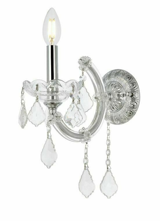 Maria Theresa 1 Light Chrome Crystal Wall Sconce (1 of 7)