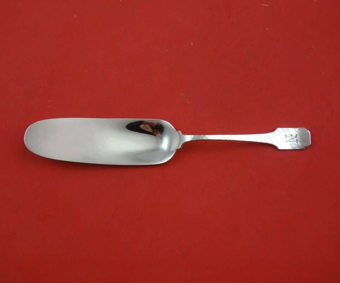 Shreve Norman Hammered Sterling Silver Jelly Knife Engraved Monogram N 8 1/4 (1 of 3)