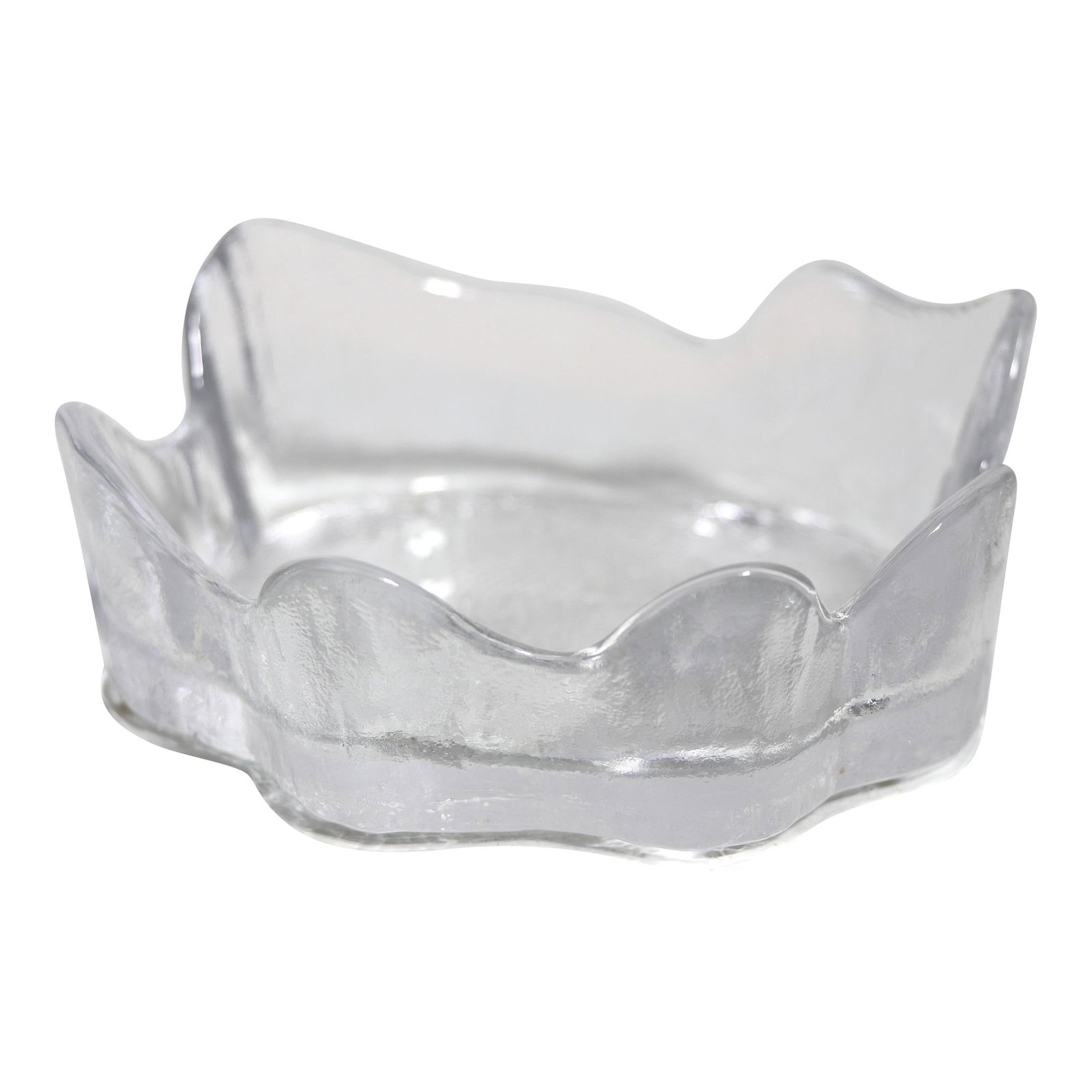 Tapio Wirkkala Seita Bowl Iittala Iceberg Style 1970s Glass (1 of 8)