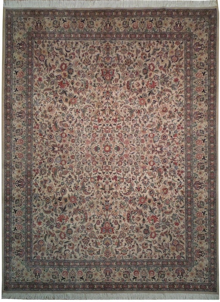 8 x 10.4 Hand Knotted Wool Persian Pictorial Rug: 8 x 10.4 Hand Knotted Wool Persian Pictorial Rug Free continental US Shipping This fine quality hand-knotted rug measures 8 x 10.4 feet and is crafted from dense wool by skilled artisans. Featuring a 