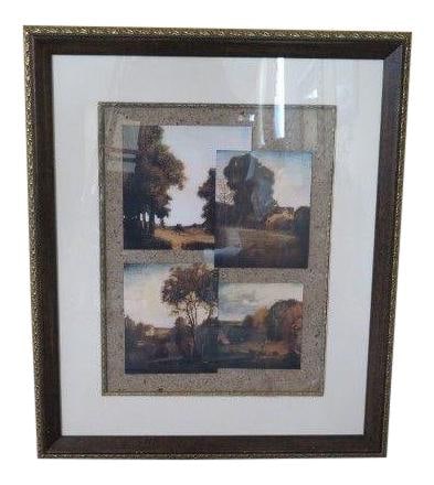 Elegant Beige Framed Wall Art Set of 4 Pictures: Elegant Beige Framed Wall Art Set of 4 Pictures This striking Large Decorative Wall Art features a collaboration of four beautifully framed and matted pictures, perfect for adding a touch of elegance 