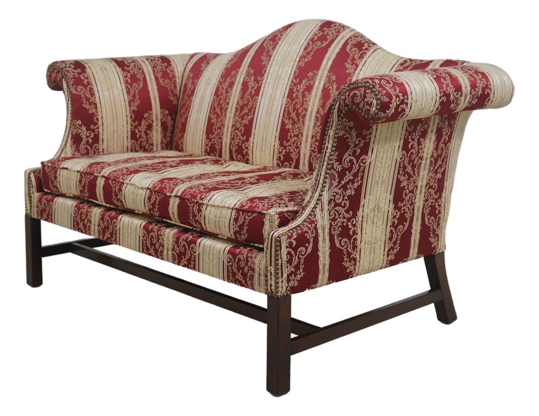 Mahogany Camelback Loveseat Colonial Williamsburg Chippendale Style by Kittinger (1 of 10)