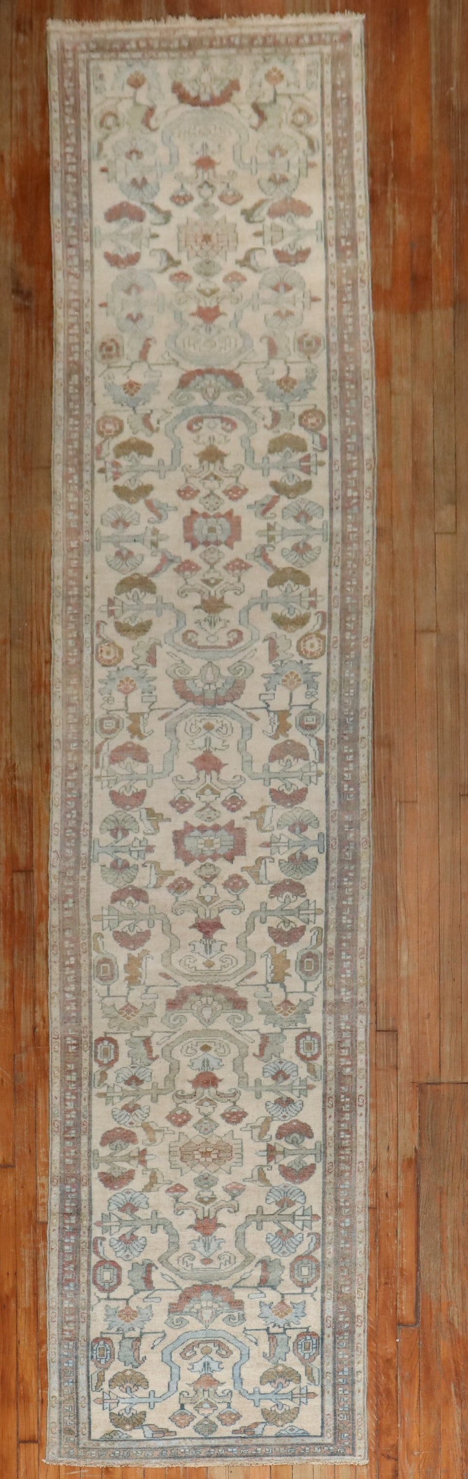 2' 10" x 15' 2" Persian Lilihan neutral tone runner: 2' 10" x 15' 2" Persian Lilihan neutral tone runner Early 20th century Persian Lilihan runner in a neutral color palette. This pre-owned rug features the elongated proportions typical of a runner and 