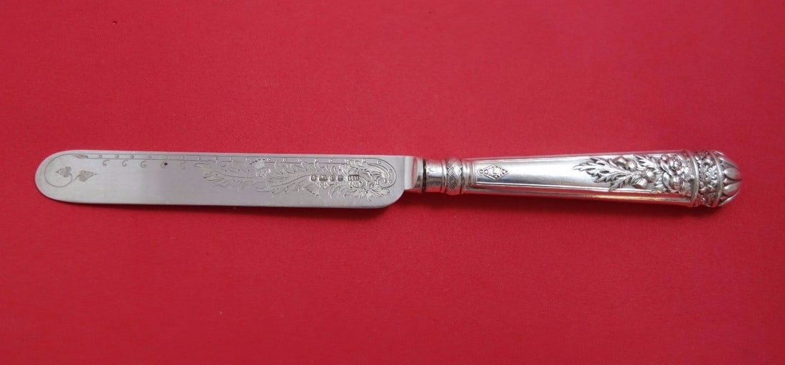 Harrison Bros. & Howson Sterling Silver Knife 9" with Oak Leaves and Thistles: Harrison Bros. & Howson Sterling Silver Knife 9" with Oak Leaves and Thistles This exquisite regular knife, crafted by Harrison Bros. & Howson Sheffield, showcases the elegance of English sterling sil