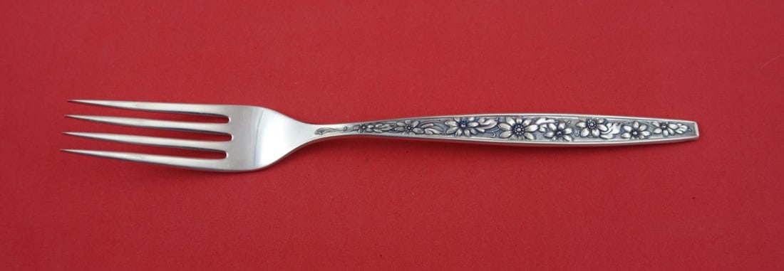 Sterling Silver 8 Inch Dinner Fork Meadow Song Pattern by Towle (1 of 2)
