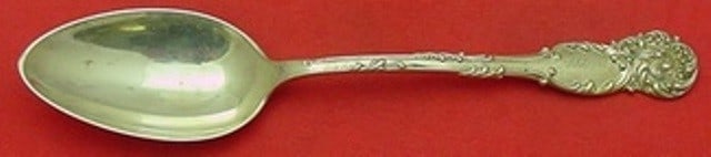 Reed & Barton La Reine Sterling Silver Serving Spoon 8 3/8 Monogrammed: Reed & Barton La Reine Sterling Silver Serving Spoon 8 3/8 Monogrammed Discover the elegance of the La Reine pattern by Reed & Barton with this exquisite sterling silver serving spoon. Measuring 8 3/8