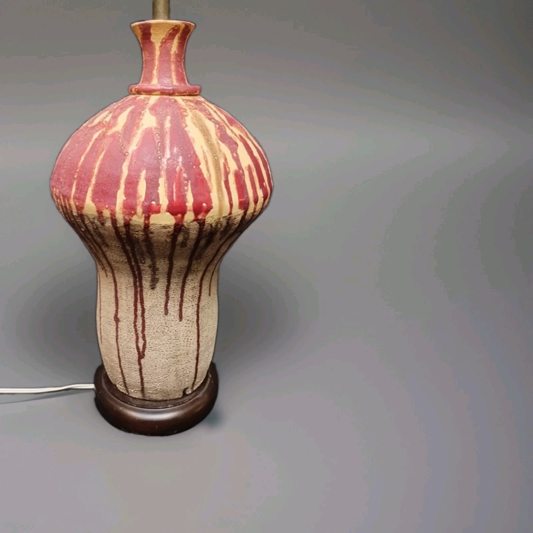36 in Vintage Mushroom Table Lamp Studio Pottery in Kage Style (1 of 6)