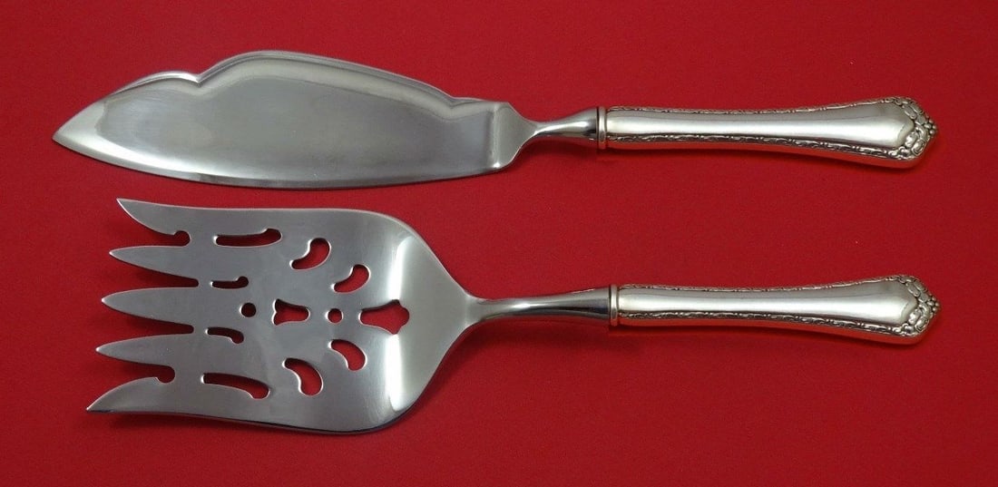 Easterling Rosemary Sterling Silver Fish Serving Set 2 Piece (1 of 1)