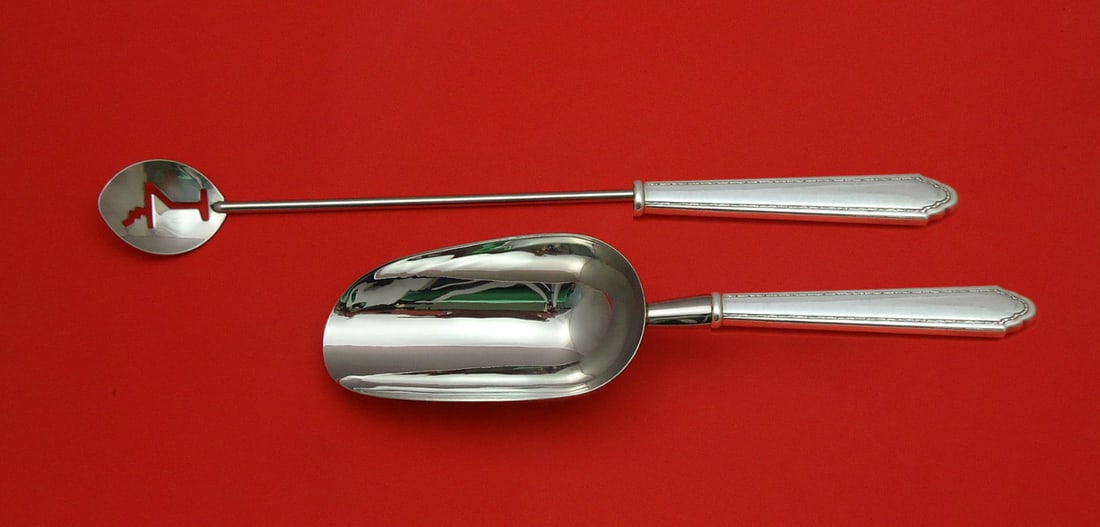 Lunt Sterling Silver William and Mary Bar Set 2pc Custom Made (1 of 1)