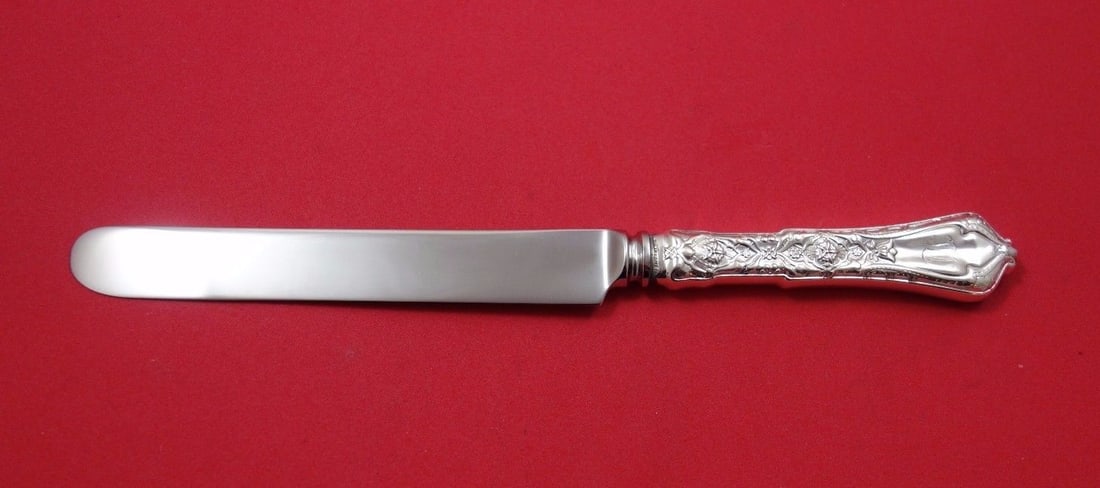 Tiffany Co Persian Sterling Silver Hollow Handle Knife 9 1/4 Tiffany Blade: Tiffany Co Persian Sterling Silver Hollow Handle Knife 9 1/4 Tiffany Blade Persian by Tiffany & Co. regular knife in sterling silver with a hollow handle and stainless Tiffany blade. The piece is mono