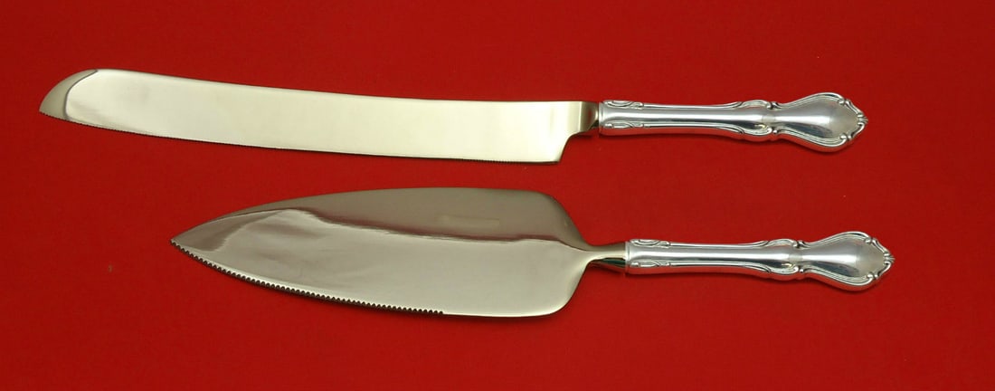 Reed & Barton Hampton Court Sterling Silver Wedding Cake Set 2pc (1 of 1)