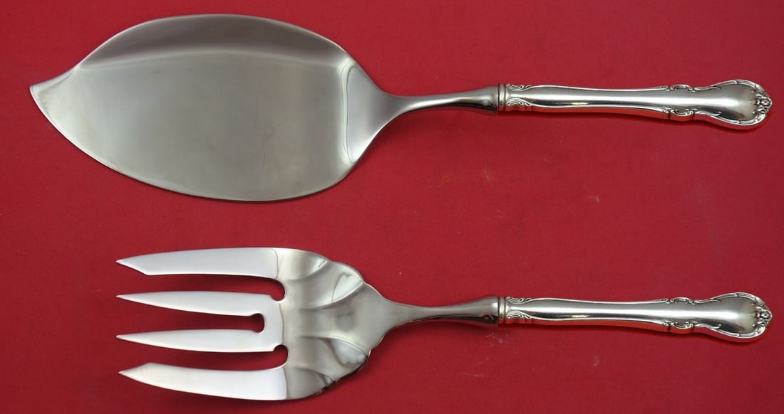 Towle French Provincial Sterling Silver Fish Serving Set 2-Piece Custom Made: Towle French Provincial Sterling Silver Fish Serving Set 2-Piece Custom Made This exquisite French Provincial Salmon Serving Set by Towle is a must-have for any dining occasion. Crafted from high-qual