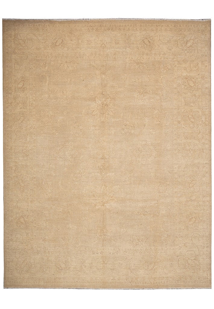 8.0 x 9.9 Chobi Peshawar Rug Handwoven Wool Pale Pastel Afghan (1 of 16)